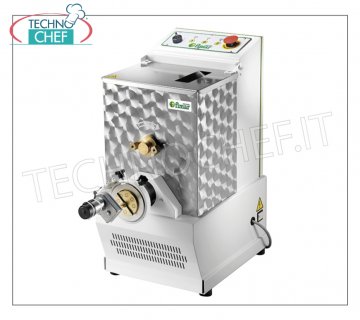 FIMAR - MACHINE À PÂTES FRAÎCHES EXTRUDÉES professionnelle, avec réservoir de 8 kg, coupe-pâtes standard et support, mod. MPF8N Machine à PÂTES EXTRUDÉES FRAÎCHES de table - avec réservoir pour 8 kg de pâte, rendement horaire 25 kg, complète avec: COUPE ÉLECTRONIQUE, V. 230/1-V.400 / 3 + N, Kw 1,0, Poids 87 Kg, Dimensions mm 450x720x750h