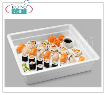PLATEAU GASTRONORM GN 2/3 en MÉLAMINE BLANCHE, dim.mm.353x325x65h