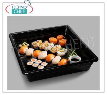 CONTENEURS GASTRONORM GN 2/3 en MÉLAMINE NOIRE, dim.mm.353x325x65h