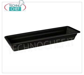 BAC GASTRONORM GN 2/4 en MÉLAMINE NOIR, dim. mm. 530x162x65h