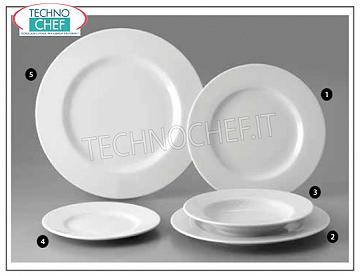 SATURNIA - ETRUSCAN WHITE Porcelain Collection - Plats de restaurant ASSIETTE PLATE, Collection Blanc étrusque, Diamètre cm.28, Marque SATURNIA - Disponible à l'achat par lot de 6