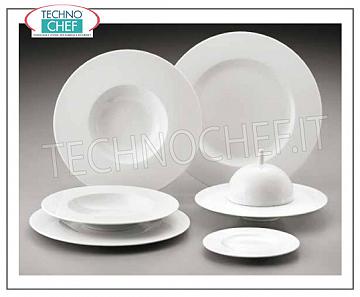GREEN COAST - Porcelaine pour restaurant PLATS, Collection Saturno Bianco, Marque COSTA VERDE