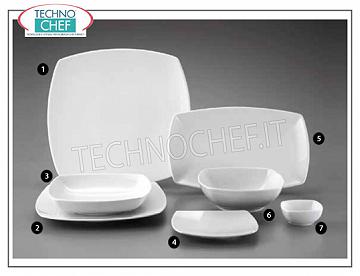 SATURNIA - Collection Porcelaine TOKIO BIANCO - Plats de restaurant ASSIETTE PLATE, Collection Tokio Bianco, cm.31x31, Marque SATURNIA - Disponible en paquets de 4 pièces