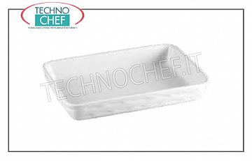 porcelaine Plats Pirofila feu blanc rectangulaire bouclé cm.32x22 empilable, h.5, Marque MPS PORCELAINE SARONNO