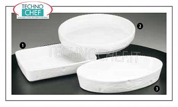 porcelaine Plats plat allant au four rond de cordonata de feu blanc, diamètre cm.36, H.4, Marque ROYALE - Disponible en paquets de 3 pièces