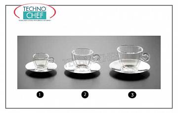 tasses de café - cappuccino en verre CAFÉ LA COUPE AVEC PLAQUE D'ACIER, Luigi Bormioli, Collection thermique Duos