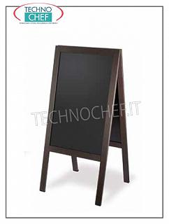 tableaux blancs Tableau blanc Chevalet, 2 FACES, avec cadre en bois wengé, Cm.60x125h