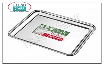 Plateaux pâtissiers PLATEAU RECTANGULAIRE EN ACIER INOXYDABLE 18 / C, PINTINOX, Collection Tender, Cm. 25X20