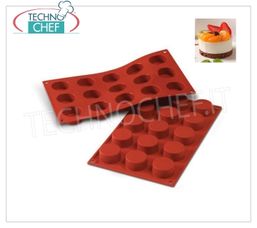 Moule en silicone '' Petits-Fours '', Ø40 h 20 mm Moule de cuisson '' Petits-Fours '' en silicone souple et antiadhésif, diamètre 40 mm, h 20 mm