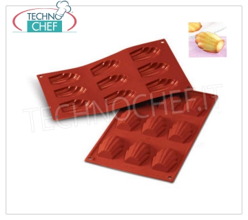 Moule en silicone '' Madeleine '' dim.mm.68x45 h 17