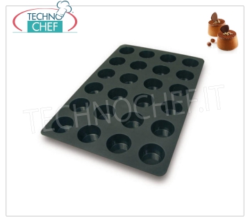 Moule '' 24 Muffin '', Ø69 h 39 mm Moule de cuisson '' 24 Muffin '' en silicone souple et antiadhésif, 69 mm de diamètre, h 39 mm