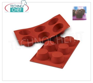 Moule en silicone '' Muffin moyen '', Ø69 h 35 mm