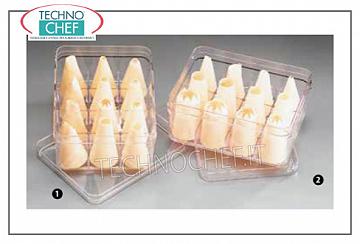 Buses pour sac de décorateur Boîte de 12 évents en plastique assorties