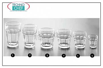 Verres à eau et à vin VERRE, BORMIOLI ROCCO, Collection trempée empilable Rock Bar