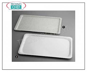 Plateaux libre-service en polyester Plateau rectangulaire en stratifié blanc, CAMBRO, Cm.53x32.5