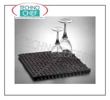 tapis bar Porte-verre mat SNAP, BLACK PLASTIC, CM.30,5X30,5