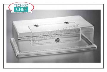 Showcases contre neutre GASTRO-NORM couvercle avec fenêtre d'ouverture, CM.54X34,5X15 H