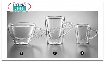 tasses de café - cappuccino en verre COUPE DU CAFÉ », BORMIOLI LUIGI, Collection thermique Duos