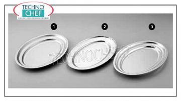 Plateaux de service en acier inoxydable PLATEAU OVALE EN ACIER INOXYDABLE 18/0