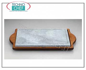 des plaques de cuisson et de maintien de lave-stéatite STÉATITE RECTANGULAIRE BOIS CM. 40X25H