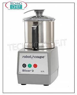 CUTTER-HOMOGEINIZER BLIXER 3, capacité du réservoir lt.3,7, marque ROBOT COUPE, professionnelle CUTTER-HOMOGEINIZER BLIXER 3, Marque ROBOT COUPE, avec 3,7 lt - 1 vitesse, 3000 tr / min, Commandes d'impulsion, V. 230/1, Kw 0.75, Poids 13.2 kg, Dimensions mm 242x304x444h