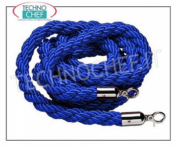 Cordon de délimitation en corde tressée, couleur bleue Cordon bleu en corde tressée, prix au mètre.