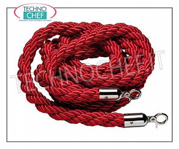Cordon de délimitation en corde tressée, couleur bordeaux