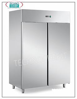 PROFESSIONAL TOP / Armoires frigo / congélateur grande capacité Inox - ÉCONOMIE D'ÉNERGIE Armoire frigorifique à 2 portes, 1400 litres, ÉCONOMIE D'ÉNERGIE - ÉPAISSEUR ÉLEVÉE, température -2 ° / + 10 ° C, ventilée, Gastro-norm 2/1, ligne de base sans lumière ni clé, V 230/1, kw 0,47 , dim. mm 1480x820x2060h