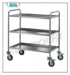 Chariots de service en acier inoxydable