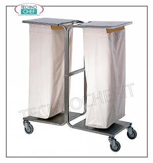 Chariots à linge avec 2 sacs en tissu et couvercles
