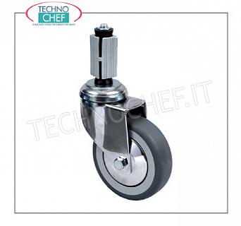 Roue pivotante pour tables en acier inoxydable sur pieds