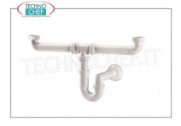 Siphon double en plastique