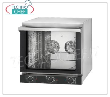 Four électrique à convection avec grill, 4 plateaux 435x350 mm, commandes manuelles, mod. Gril 595 EKO FOUR À CONVECTION Électrique avec GRIL, pour GASTRONOMIE et SNACK, capacité 4 PLATEAUX de mm 435x350 (exclus), COMMANDES MANUELLES, V.230 / 1, Kw 3,15 + 1,7, Poids 33 Kg, dim.mm.589x660x580h