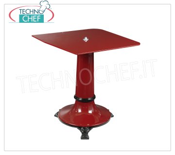 TECHNOCHEF - Caisson support en fonte Socle de support en fonte pour trancheuses à volant, avec base ronde diam.mm 600, hauteur 790 mm, plateau mm.480x600h, poids 70 kg.