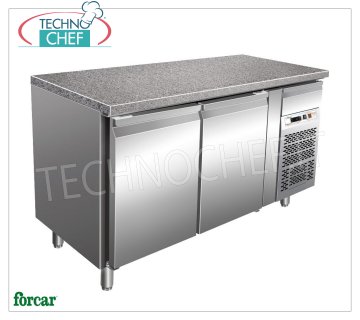 Forcar - Table Réfrigérée 2 Portes, Temp.+2°/+8°C, lt.413, Ventilée, Classe B, mod.G-PA1500TNGR7