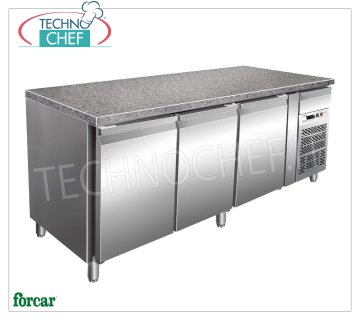 Forcar - Table Réfrigérée 3 Portes, Temp.-2°/+8°C, lt.613, Ventilée, Classe C, mod.G-PA2000TNGR7