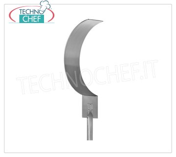 TECHNOCHEF - Pelle pour orthèse, Mod.2762 Pelle courbée déplaçant les braises en acier inoxydable 18/10, longueur du manche 1,50.