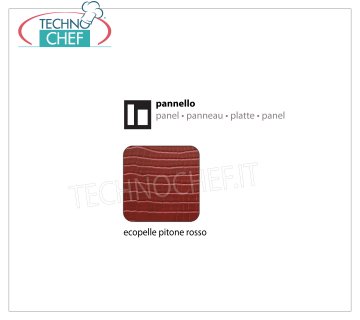 Panneau en cuir écologique Python rouge Panneau intérieur en cuir écologique Python rouge, dimensions 540x540x1,2h mm
