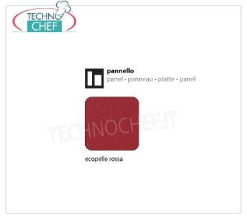 Panneau en cuir écologique rouge Panneau interne en éco-cuir rouge, dimensions 540x540x1,2h mm