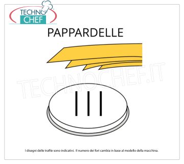 Technochef - FILIERE PAPPARDELLE en ALLIAGE LAITON-BRONZE