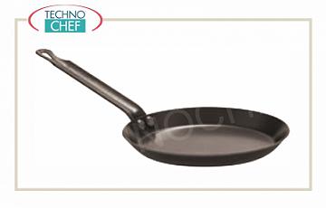 Paderno - Poêles 1 poignée pour crêpes en fer, professionnel pour induction Poêle à crêpe en fer avec 1 poignée, diam. 20 cm de haut 2 cm