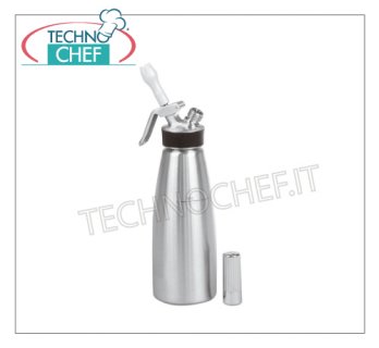 Siphon pour la crème fouettée, Inox Piège professionnel de 0,50 Lt, ligne CREAM PROFI WHIP uniquement pour les préparations à FROID