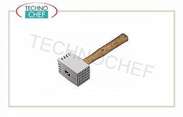 Attendrisseur de viande aluminium avec manche en bois