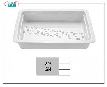 Plateaux Gastronorme 2/3 en porcelaine, dim. mm. 353x325