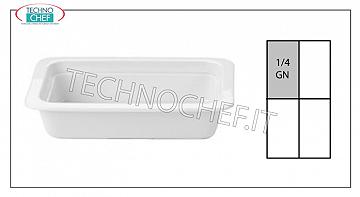 Plaque de cuisson Gastronorme 1/4 en porcelaine, dim. mm. 265x162