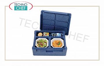 Conteneur isotherme SINGLE-PASTE, 3 compartiments sans vaisselle