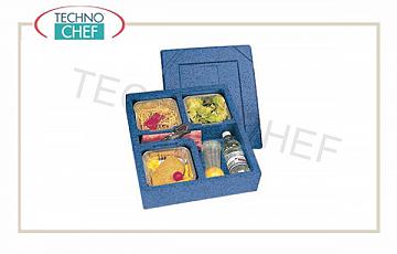 Conteneur isotherme SINGLE-PASTE, 4 compartiments sans vaisselle