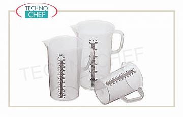 Les carafes graduées Mesure de polypropylène cruche, diamètre 8,5 cm, hauteur 10 cm, 0,25 litres