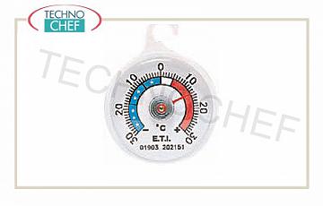 pin thermomètres réfrigérateur / congélateur thermomètre, d'un plastique, la gamme de -30 ° à + 30 ° C, division 1 ° C, composez diamètre 5,2 cm