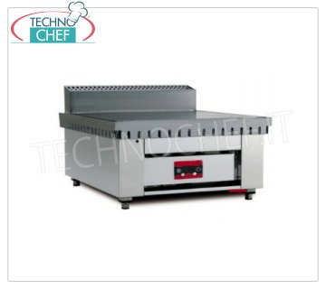 Cuisinière ÉLECTRIQUE avec PLAQUE EN ACIER, version Top Cuisinière électrique piadina version top avec table de cuisson en acier 600x600 pour 4 piadinas, V 380/3+N, kw 4,00, dim. extérieur mm 650x730x490h